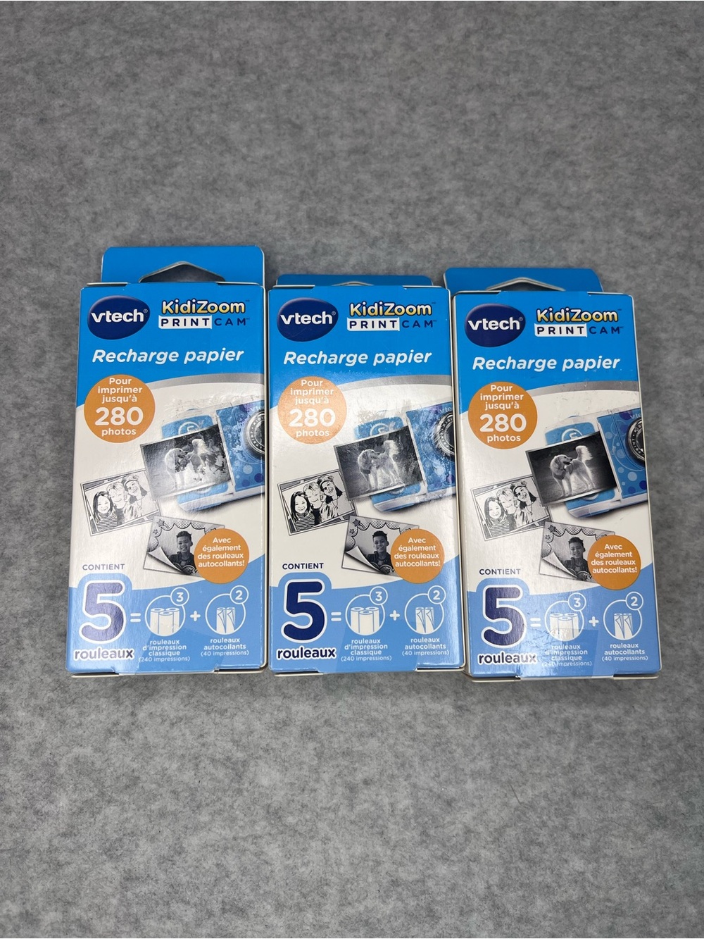 3 Refill Packs VTech KidiZoom PrintCam
Paper 5 Rolls Per Pack Regular + Sticker
